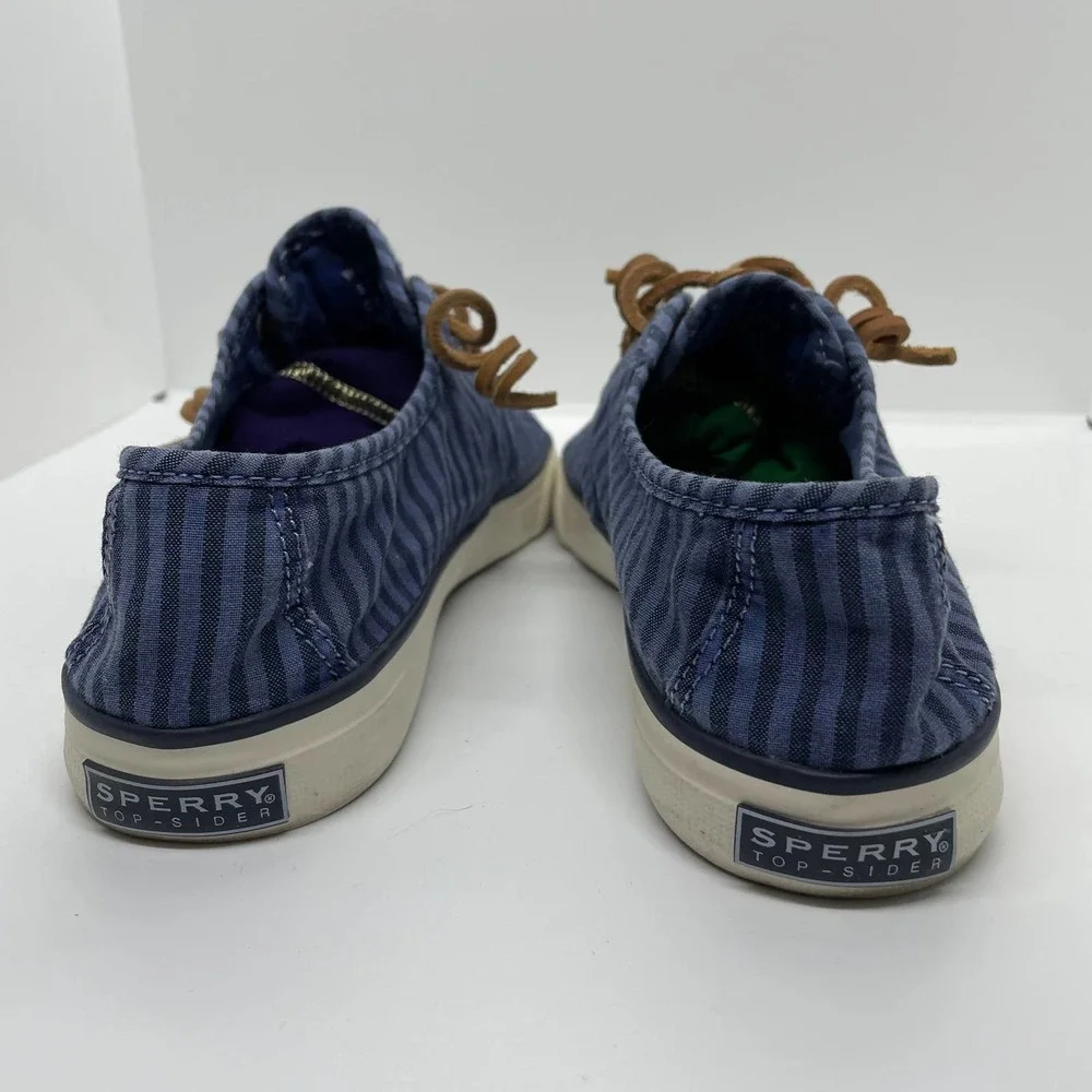 Sperry Women's Seacoast Stripe Sneaker Blue 6.5